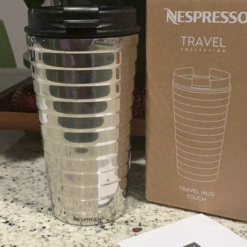 Nespresso Touch Travel Mug Silver BRAND NEW